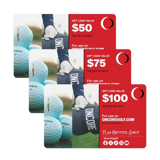 Shop Holiday Golf Gift Cards - Golf E-card - OnCore Golf - The Perfect Golf Gift