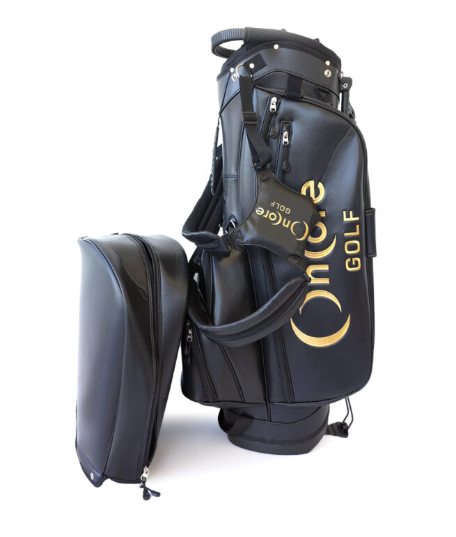 Shop Online - OnCore Golf - Official Black Leather Golf Bag with Stand