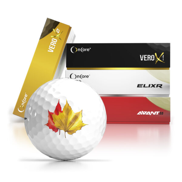 Shop Thanksgiving Day Logo Golf Balls - OnCore Golf - Fall Leaves Custom Balls