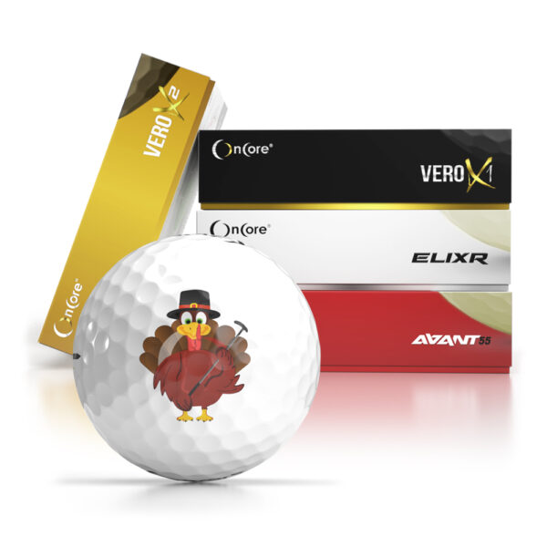 Shop Thanksgiving Day Logo Golf Balls - OnCore Golf - Turkey Putter Custom Balls