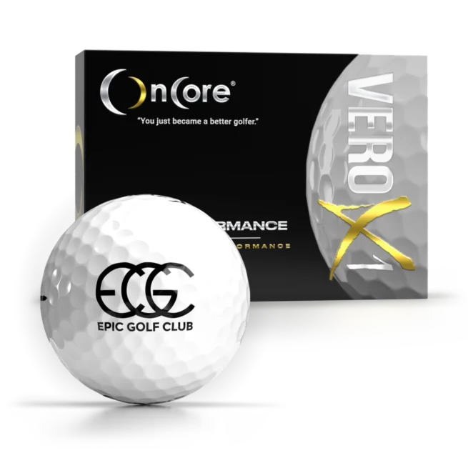 Epic Club Members - Shop the Custom Logo Ball from OnCore Golf - VERO X1