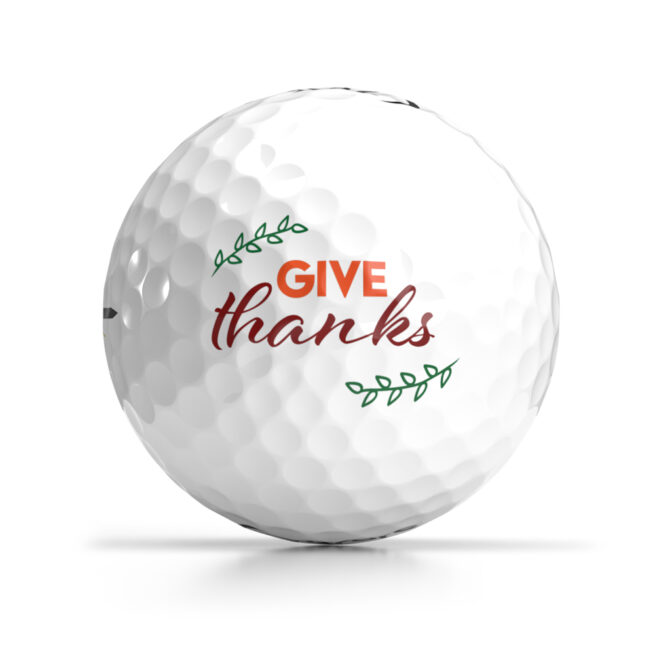 Shop Thanksgiving Day Logo Golf Balls - OnCore Golf - Give Thanks Custom Ball