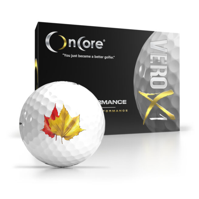 Shop Thanksgiving Day Logo Golf Balls - OnCore Golf - Fall Leaves - Dozen VERO X1