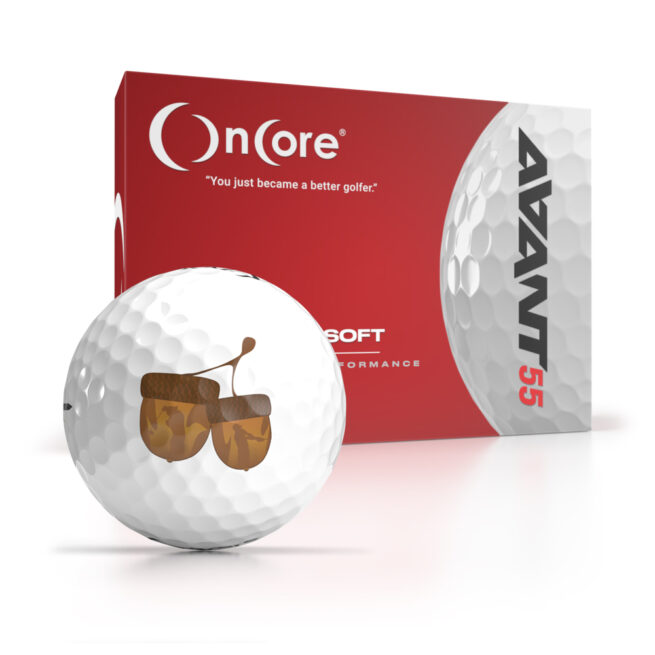 Shop Thanksgiving Day Logo Golf Balls - OnCore Golf - Golfer Acorns - Dozen AVANT 55