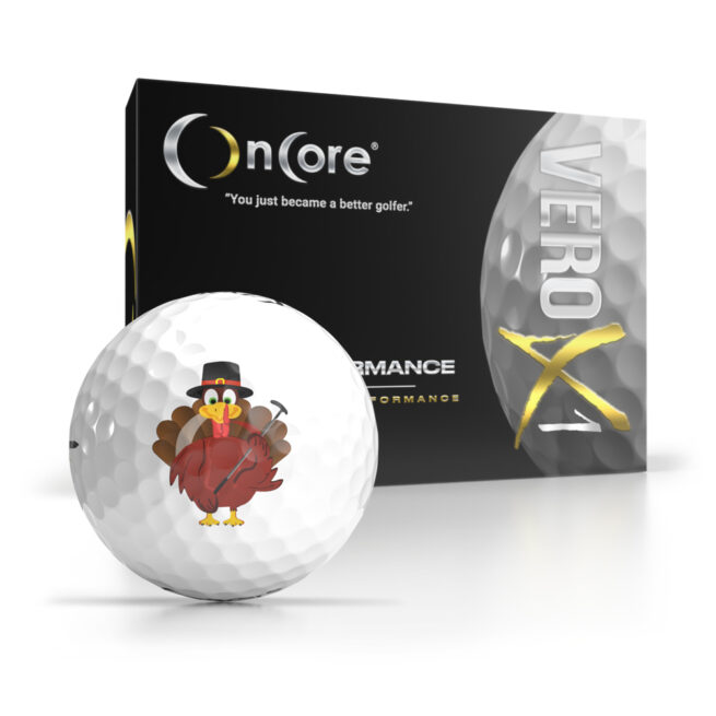 Shop Thanksgiving Day Logo Golf Balls - OnCore Golf - Turkey Putter - Dozen VERO X1