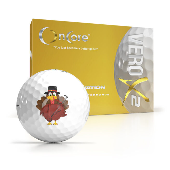 Shop Thanksgiving Day Logo Golf Balls - OnCore Golf - Turkey Putter - Dozen VERO X2