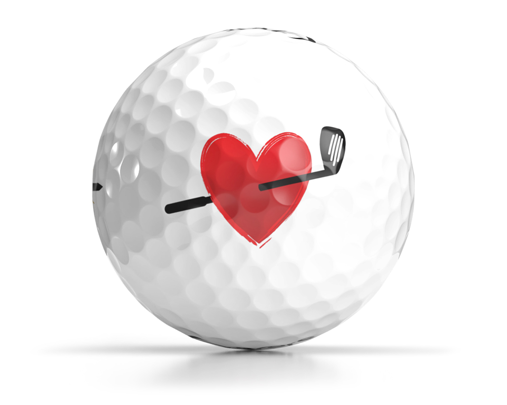 Shop Valentine's Day Golf Balls - 2024 - Heart Love Golf Ball | OnCore