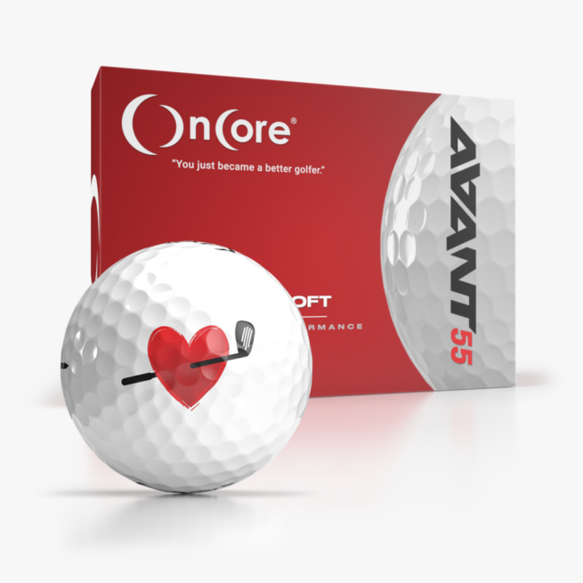 Shop Valentine's Day Golf Balls - 2024 - Heart Club Love Golf Ball | OnCore - AVANT 55