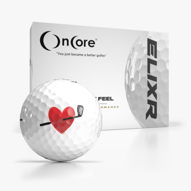 Shop Valentine's Day Golf Balls - 2024 - Heart Club Love Golf Ball | OnCore - ELIXR