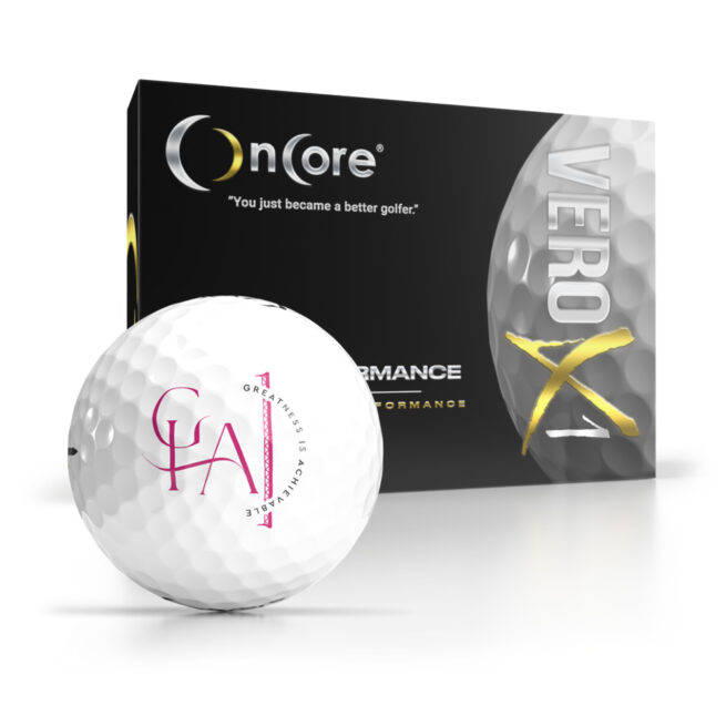 Shop GIA - Greatest is Achievable Logo Golf Balls from OnCore - VERO X1