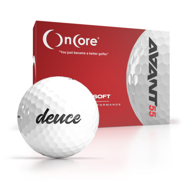 Shop OnCore Golf Balls - Custom Logo Overruns - AVANT 55 - Deuce Logo Dozens