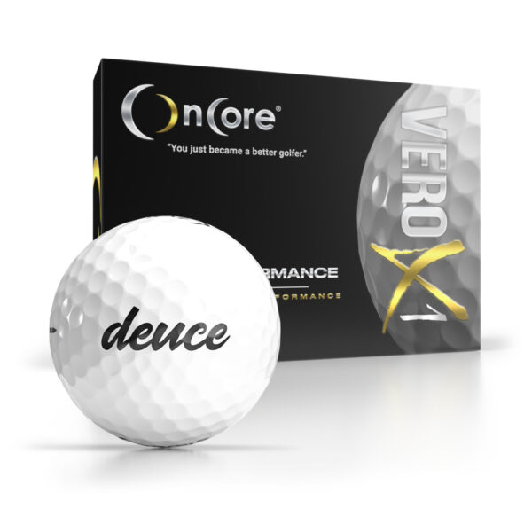 Shop OnCore Golf Balls - Custom Logo Overruns - VERO X1 - Deuce Logo Dozens