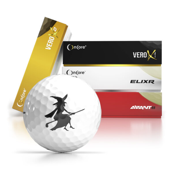 Shop OnCore's Halloween Logo Golf Balls Online - Scary Witch Ball