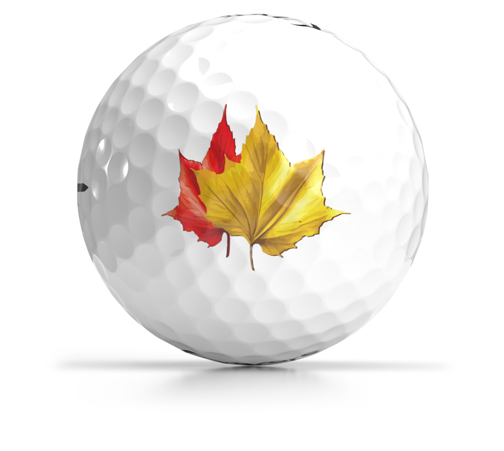 Shop Thanksgiving Day Logo Golf Balls - OnCore Golf - Fall Leaves Custom Ball