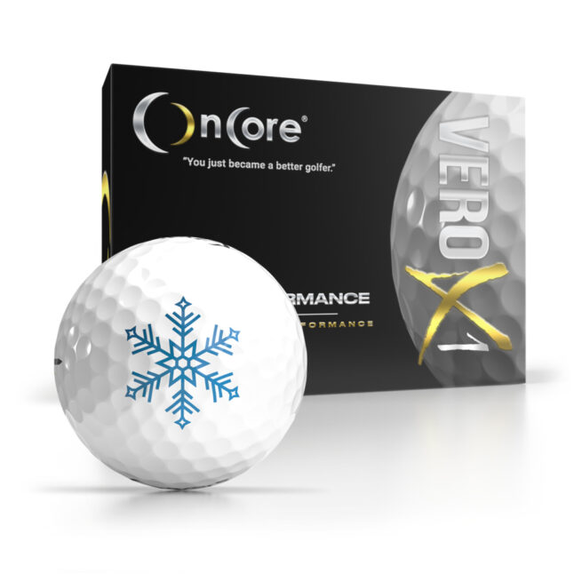 Shop Holiday Collection Golf Balls from OnCore Golf - Snowflake Golf Balls - VERO X1