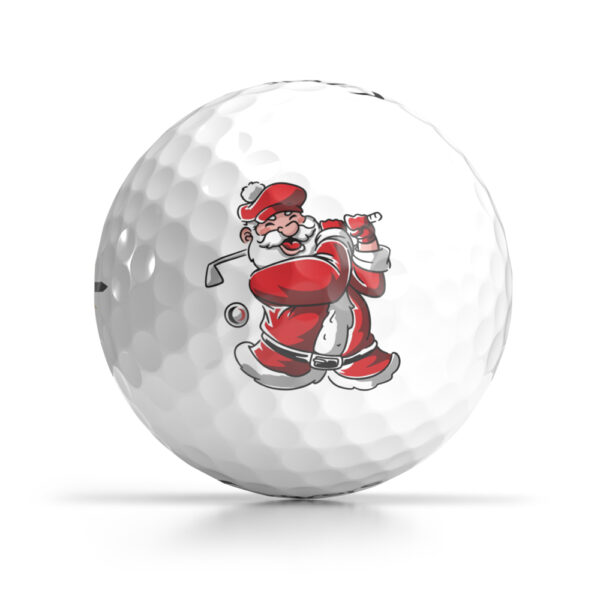 Shop Holiday Collection Golf Balls from OnCore Golf - Santa Claus Swings Golf Balls