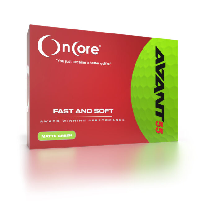 Shop Now | OnCore Golf - AVANT 55 Low Compression Dozen Golf Balls - Matte Green