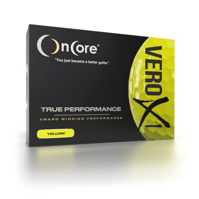 Shop Now | OnCore Golf - VERO X1 Tour Performance Dozen Golf Balls - Yellow